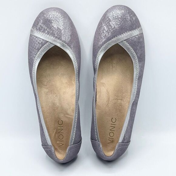 Vionic Caroll lavender print flats - Women’s US 8 - Picture 6 of 8